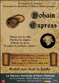 Journées Européennes du Patrimoine : Bohain-Express. Du 19 au 20 septembre 2015 à Bohain-en-Vermandois. Aisne.  14H00
